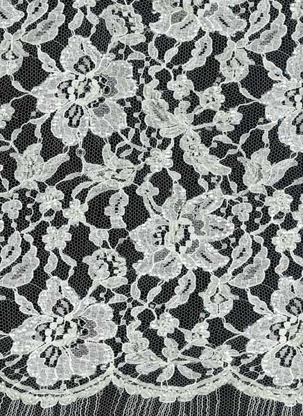 BEADED FRENCH LACE - IVORY